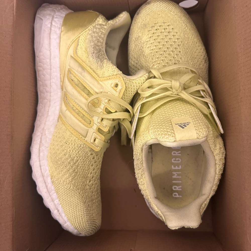 Adidas Yellow Primegreen Sneakers size 8.5 womans ultraboost